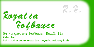 rozalia hofbauer business card